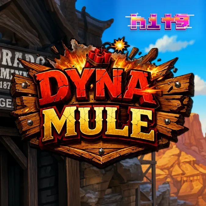 Tampilan antarmuka slot Dyna Mule dengan tema pertambangan